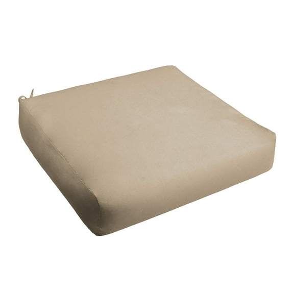 Sorra Home Beige Indoor/Outdoor Deep Seating Cushion, Round Front