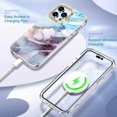 thumbnail image 3 of Tarise iPhone 14 Pro Max Case with Screen Protector, [Wireless Charging] Shockproof Drop Proof Dual Layer Rugged Hybid Back Cover with TPU Impact Resistant for Apple iPhone 14 Pro Max, Gray Marble, 3 of 8