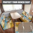 thumbnail image 2 of SCRAWLGOD Collie Horse Sunflower Print Stretch RV Dinette Cushions Slipcover, 2 Backrest Cover and 2 Bench Cover Anti Dust Stain Resistant RV Dinette Booth Cushions Slipcover, 2 of 8