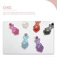 thumbnail image 3 of 1 Pair of Beaded Heart Earrings Love Heart Dangle Earrings Drop Valentine's Day Earrings Jewelry, 3 of 3