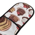 thumbnail image 4 of Yayeee Double Oven Mitt Kitchen Heat Resistant Baking 35" x7" Quilted Glove, White Chocolate Cakes, 4 of 6