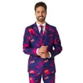 thumbnail image 5 of Men's Suitmeister Retro Neon Navy Suit, 5 of 5