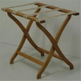 thumbnail image 1 of Wooden Mallet LR3-MOTAP Designer Curve Leg Luggage Rack in Medium Oak with Tapestry Webbing - 3.75 in., 1 of 1