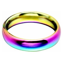 Up to 65% off amlbb Rings for Women 4Mm Stainless Steel Smooth Titanium Steel Couple Jewelry Size 5-12 Women Ring Best Gifts