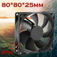 GARENAS Quiet 8cm/80mm/80X80X25mm 12V Computer/PC/Cpu Silent Cooling