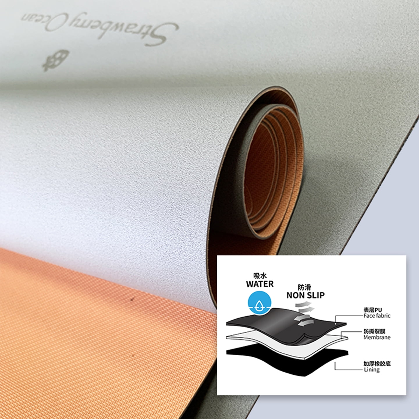 Yoga Mat, 2mm, Dark Gray, 72inx27in, Nonslip, Cushioning for Support and Stability，Easy to carry
