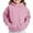Pink, variant on BRGZLK Boys Girls Long Sleeve Hooded Sweatshirt Trendy Solid Color Oversized Fleece Pullover Pocket Hoodies For Spring Fall Brown 11-12 Years
