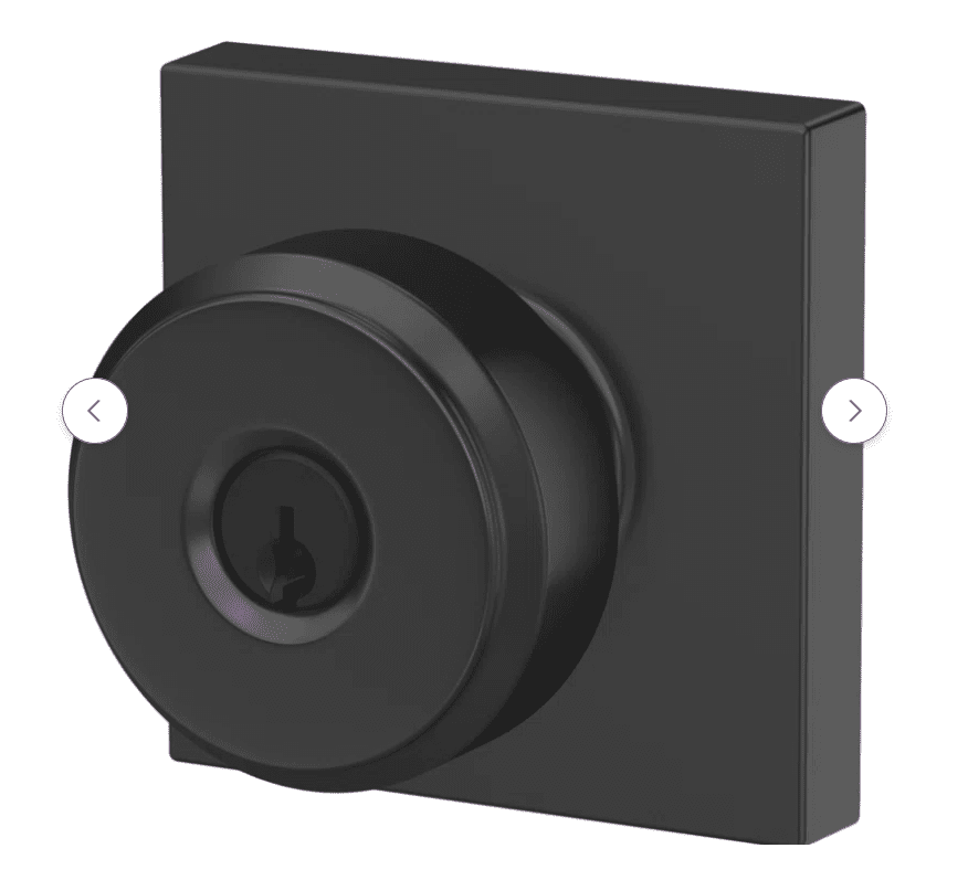 Bowery Matte Black Keyed Entry Door Knob with Collins Trim