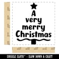 thumbnail image 2 of A Very Merry Christmas Tree Square Rubber Stamp Stamping Scrapbooking Crafting - Small 1.25in, 2 of 7