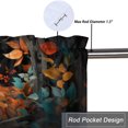 thumbnail image 5 of Fox Window Curtain Valances Cute Animal Colourful Leaves Flowers Woodland Rod Pocket Window Valance for Living Room Bathroom Bedroom Kitchen 54 by 18 in, 1 Panel, 5 of 6