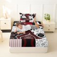 thumbnail image 4 of Erosebridal Sport Baseball Plaid Twin Sheet Sets 3pcs for Kids Boys,Ball Gamer Bedding for Teens,Ultra Soft Home Decor, 4 of 5