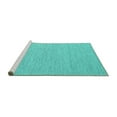 thumbnail image 2 of Ahgly Company Machine Washable Indoor Square Abstract Turquoise Blue Contemporary Area Rugs, 4' Square, 2 of 4