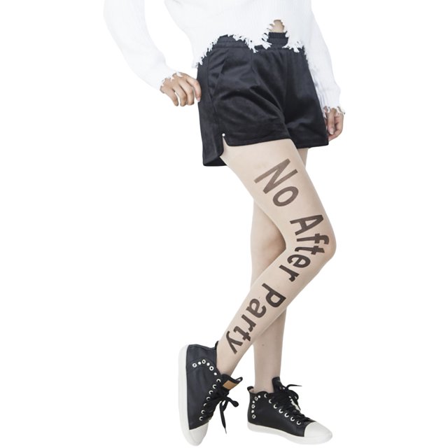 Collants pour Femmes Imprimés Lettres Collants d'Été Transparents