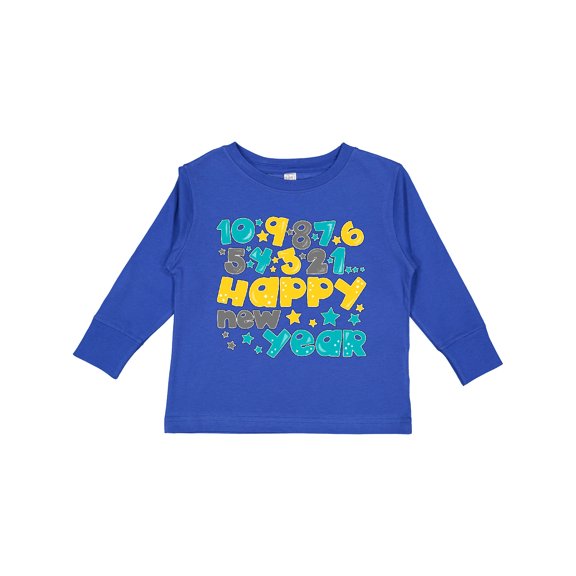 Inktastic Happy New Year Countdown Boys or Girls Long Sleeve Toddler T-Shirt