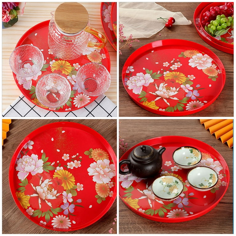 Gold Plate Hotel Banquet Plate Stainless Steel Round Service Tray with Lid  Antique Fruit Dish Household Snack Tray - China Food Tray and Tray price