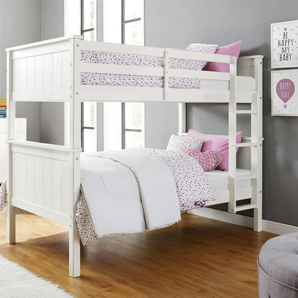 Better Homes and Gardens Ashcreek Twin over Twin Bunk Bed, White ...