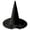 Black, variant on Halloween Tall Witch Hat for Women Men,Pointed Cone Costume Hat with Wide Brim, Wizard Hat Accessory for Cosplay Party Stage Performance Theme Event Dress Up Black