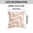 thumbnail image 6 of REGALWOVEN Snowflake Fleece Throw Pillow Cover with Wavy Pattern Cushion Case Modern Pillowcase for Sofa Couch Living Room Home Decor Pink 18" x 18", 6 of 6
