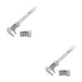thumbnail image 3 of Speravity Calibrador Vernier LCD 0-150mm, micrómetro de medición, medidor de medición doméstico de plástico, regla portátil con Type4 NO4, 3 of 6