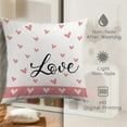 thumbnail image 5 of Tuvgenk Valentine's Day Throw Pillow Covers 18x18 Inch, Valentine Wedding Pink Love Heart Decoration Pillow Cases for Home Sofa Couch, 5 of 6