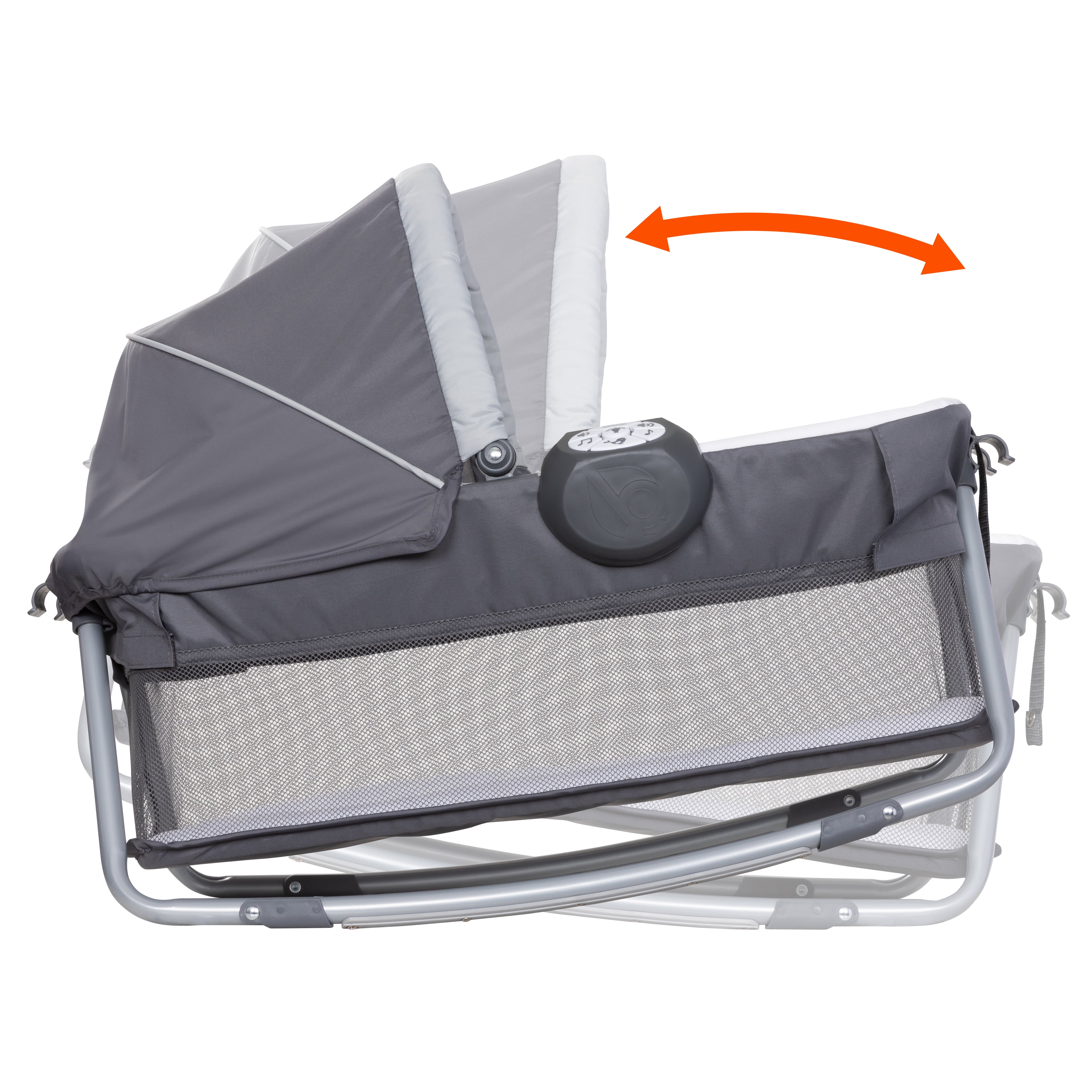 Baby Trend Lil Snooze Deluxe III Nursery Center Playard for Twins with Travel Bag, Cozy Grey