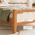 thumbnail image 4 of Miniyam Twin Size Kids Platform Bed with Bow-Shaped Headboard, Wood Bed Frame, Natural, 4 of 7