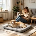 thumbnail image 3 of Self-Cooling Pet Cooling Mat for Dogs & Cats, Summer Edge Design Cooling Cushion for Kennel Use, Gray, Size XL, 3 of 3