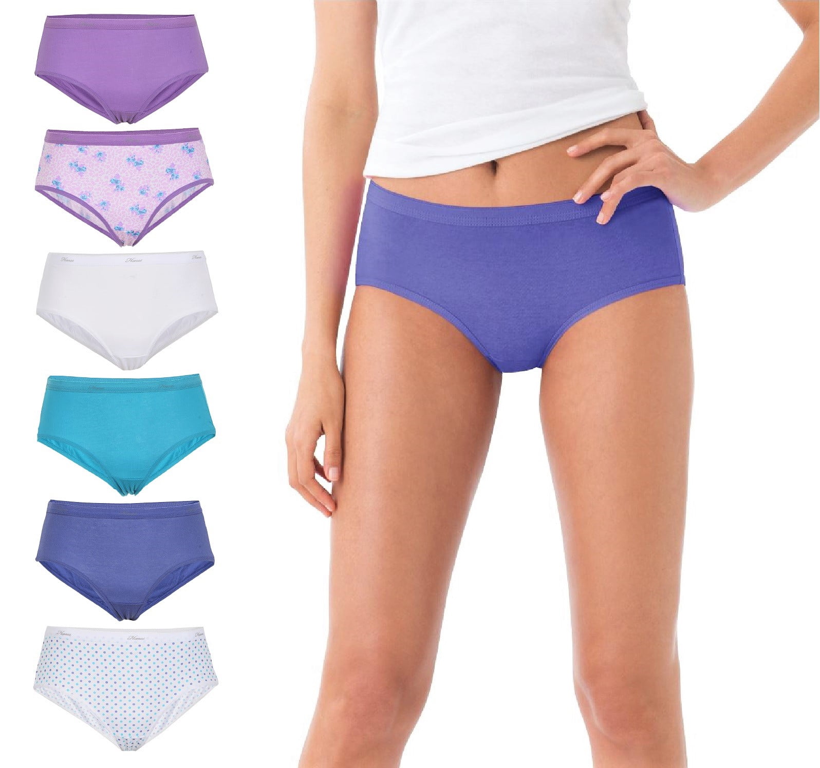 Hanes Cool Comfort® Women's Cotton Low Rise Brief Panties 6Pack