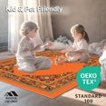 thumbnail image 4 of ODIKA 2'x3' Machine Washable Non-Slip Area Rug, Mehendi Dreamcatcher with Floral Scrollwork and Festive Accents High Traffic Rug, Orange, 709607, 4 of 5