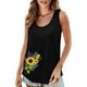 thumbnail image 1 of Ploknplq Tank Tops,Going Out Tops,Camisole Tops for Women,2025 Popular Round Neck Short Sleeved 2D Printed Casual Loose Versatile Vest Suspender,Slim-fit Tank,Basic Tank Tops for Women Black 1 M, 1 of 6