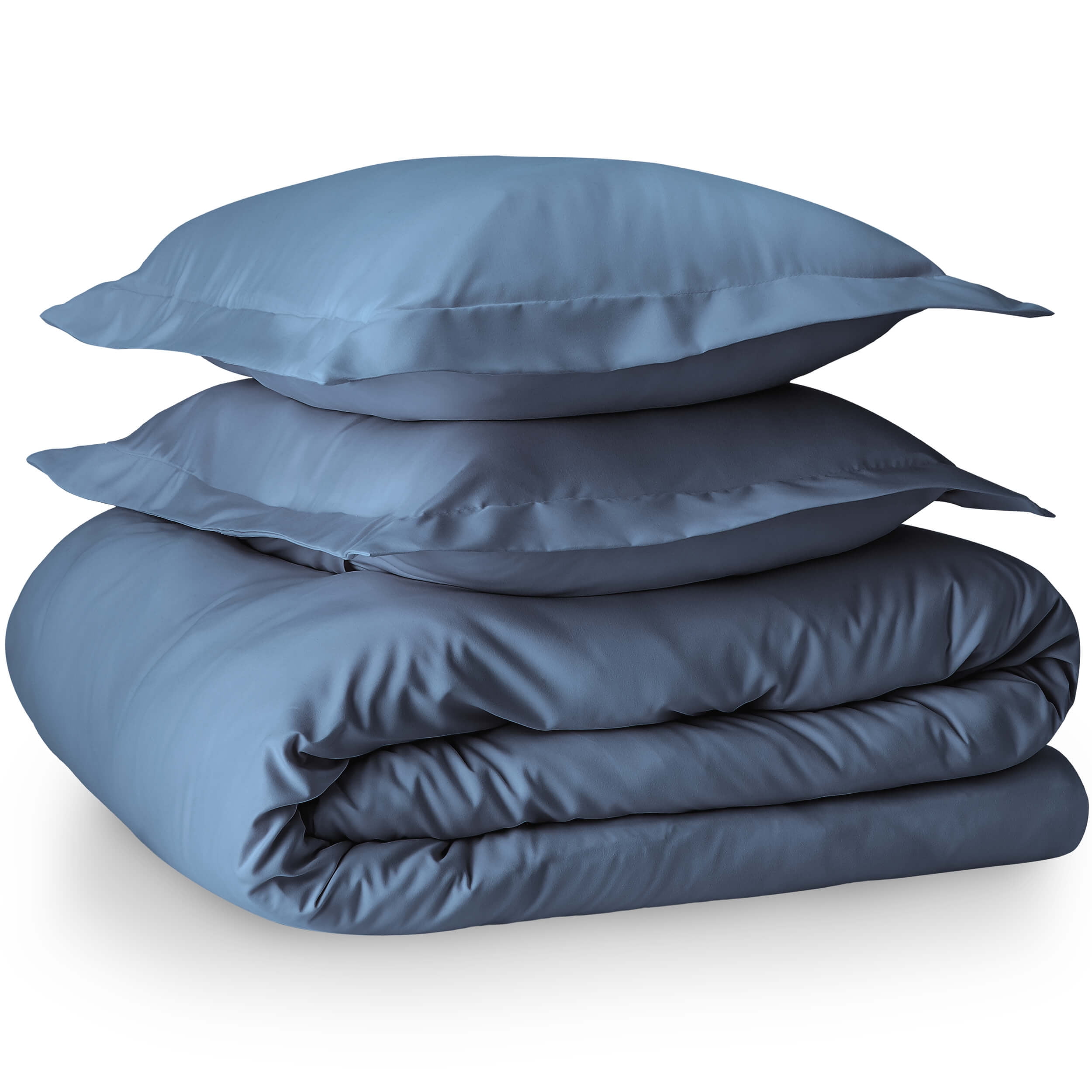 Bare Home Luxury 4 Piece Duvet Insert + Duvet Cover Set - Premium 1800 Ultra-Soft Brushed Microfiber - Hypoallergenic, Easy Care, Wrinkle Resistant (Full/Queen, Coronet Blue)