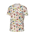 thumbnail image 6 of Wukai Butterfly Flowers Print Men's Short-Sleeved Mesh T-Shirt,Quick-Dry Short Sleeve Workout T-Shirt-Medium, 6 of 8