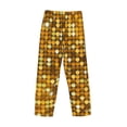 thumbnail image 3 of Lsque Bright Shiny Golden Print Men's Pajama Pants, Lounge Pant - Comfortable Home Wear,Elastic Waistband, Stylish Design-Small, 3 of 9