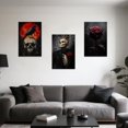 thumbnail image 2 of ZHONGYUTONG 3 Piece Gothic Canvas Wall Art Black Goth Crow Skull Pictures Set Skeleton Prints Dark Halloween Wall Decor for Bedroom Home Decor Framed (24.00" x 36.00" x 3PCS), 2 of 5