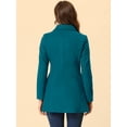thumbnail image 4 of Abrigo Largo de Invierno Allegra K con cuello Peter Pan y Doble Botonadura lago azul XS, 4 of 7