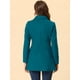 thumbnail image 4 of Abrigo Largo de Invierno Allegra K con cuello Peter Pan y Doble Botonadura lago azul XS, 4 of 7