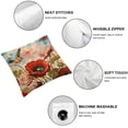 thumbnail image 6 of nygtbtfer Ink Painting Red Brown Poppy Flowers Summer Decorative Throw Pillow Cover Case Cushion Home Living Room Bed Sofa Car Linen Square White, 6 of 7
