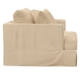 thumbnail image 4 of Sunset Trading Newport 52" Fabric Slipcovered Chair and A Half in Tan, 4 of 8