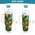 thumbnail image 6 of Yayeee 40oz Stainless Steel Tumbler with Straw and Handle Double-Wall Insulated Travel Water Bottle, Orange Tree Pattern, 6 of 8