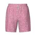 thumbnail image 4 of Lsque Mens Swim Trunks Glitter Pink Pattern - Bathing Suit Compression Liner - Beach Swim Shorts Swimwear - (S-3XL) - Stretch Quick Dry -Small, 4 of 9