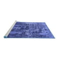 thumbnail image 2 of Ahgly Company Machine Washable Indoor Rectangle Oriental Blue Industrial Area Rugs, 2' x 5', 2 of 4