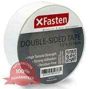 XFasten Double Sided Tape, Removable, 1.5Inch by 15Yards, Single Roll