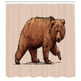 thumbnail image 3 of Ambesonne Bear Shower Curtain, Ink Art Wildlife Beast, 69"Wx84"L, Brown Rose, 3 of 3