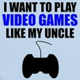 thumbnail image 2 of CafePress - Video Games Like My Uncle Body Suit - Baby Light Bodysuit, Size Newborn - 24 Months, 2 of 4