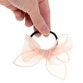 thumbnail image 4 of Unique Bargains 1 Pc Solid Color Bow Ribbon Hair Elastic Band for Home Pink, 4 of 5