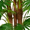 thumbnail image 4 of Vintage Home Artificial Faux Real Touch 72" Tall Fan Palm Tree With Burlap Kit And Fiberstone Planter, 4 of 4
