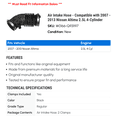 thumbnail image 2 of Air Intake Hose - Compatible with 2007 - 2013 Nissan Altima 2.5L 4-Cylinder 2008 2009 2010 2011 2012, 2 of 2