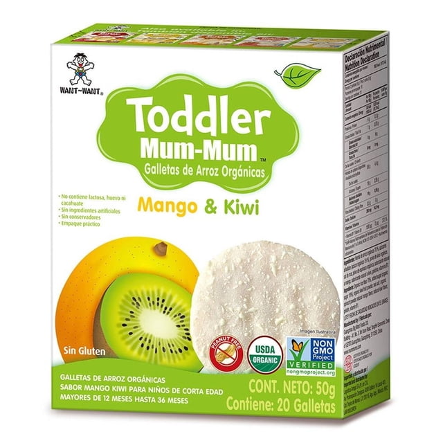 Galleta de arroz Mum Mum Toddler sabor mango kiwi 50 g