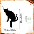 thumbnail image 3 of Halloween Black Cat Silhouette Yard Stakes 7.87 Inch Acrylic Garden Ornaments with Glowing Eyes for Yard Walkway Home Outdoor Decor, 3 of 8