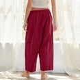thumbnail image 4 of AherBiu Lounge Pants for Women High Waisted Straight Leg Lightweight Summer Casual Slacks Trousers with Pockets, 4 of 8